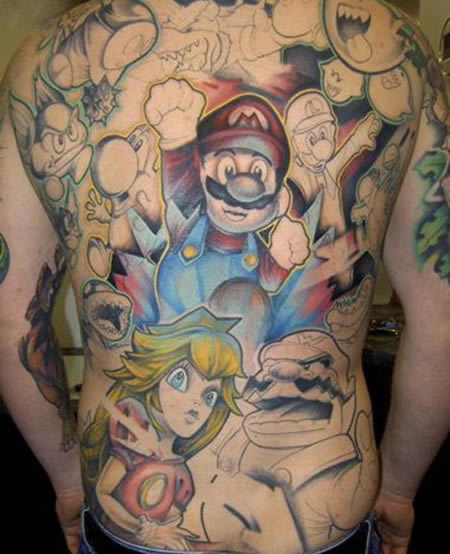 Tatuaje Espalda Nintendo