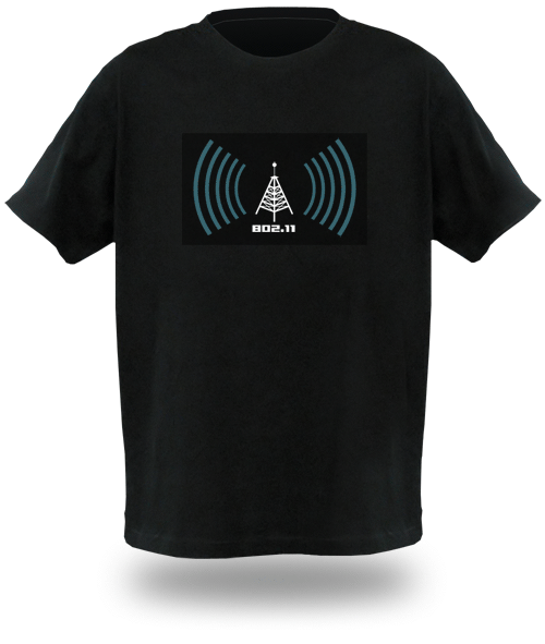 Camiseta con detector de Wi-fi