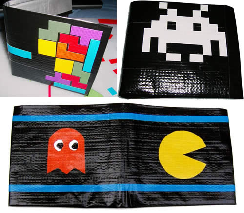 3 Carteras Pacman Tetris Space Invaders