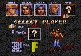 Ash truco Streets of rage