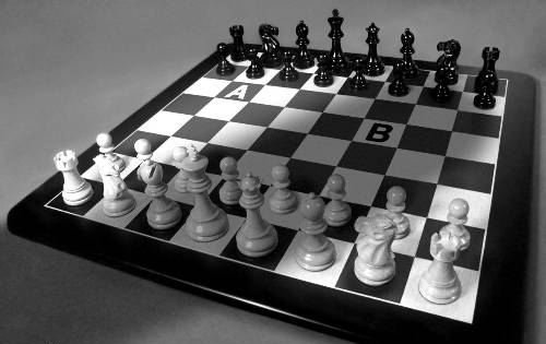 Ilusión óptica tablero de ajedrez