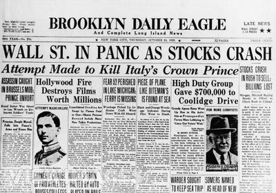 1929 crash bklyn eagle