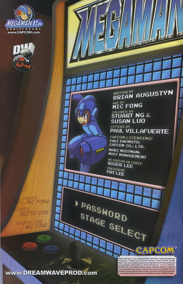 Contracara inspirada en el MENU de Mega Man 2.