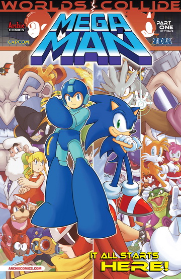 Mega Man y Sonic haciendo equipo, de antología.